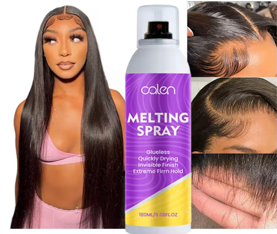 6.34oz Strong Hold Fast Dry Invisible Hair Holding Spray Glueless Lace Melting Spray