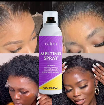 6.34oz Strong Hold Fast Dry Invisible Hair Holding Spray Glueless Lace Melting Spray