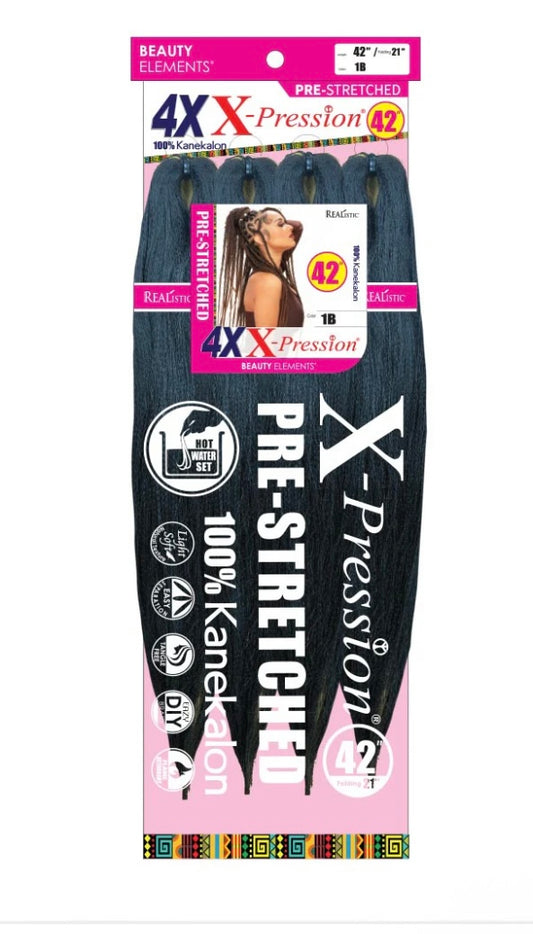 5 packs  4X BEAUTY ELEMENTS  X-PRESSION 42"